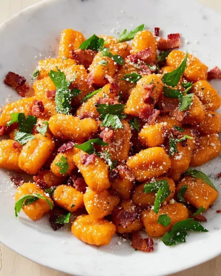 Sweet Potato Gnocchi with Maple Bacon Sauce Recipe