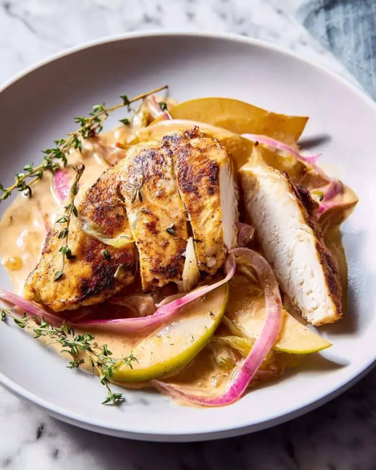 Creamy Apple Bourbon Chicken Skillet Recipe