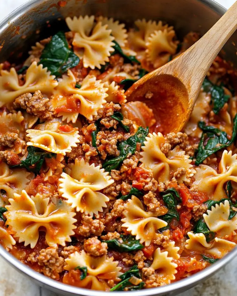 Tomato Spinach Sausage Pasta Recipe