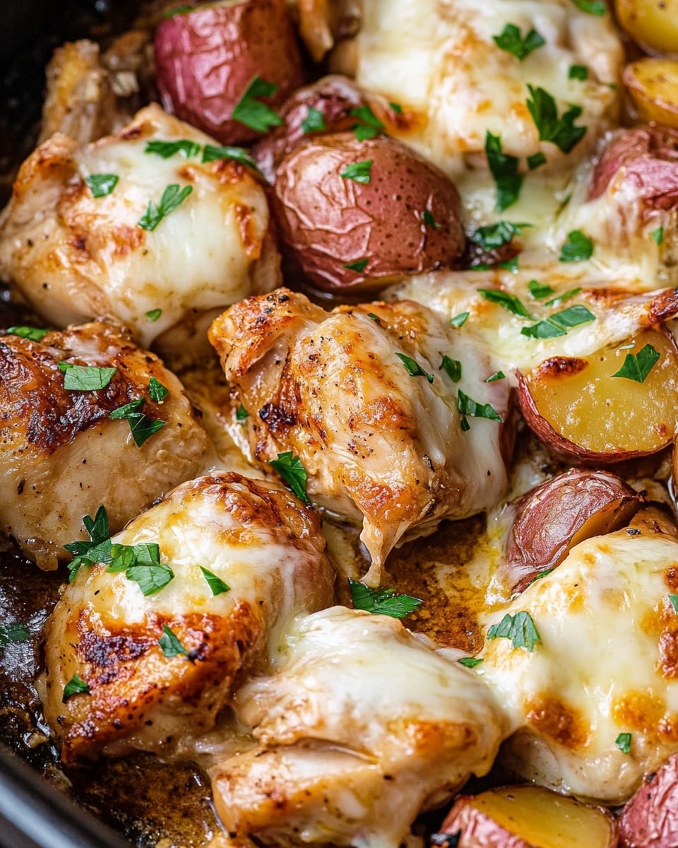 Garlic Parmesan Chicken and Potatoes Recipe - Recipe Image