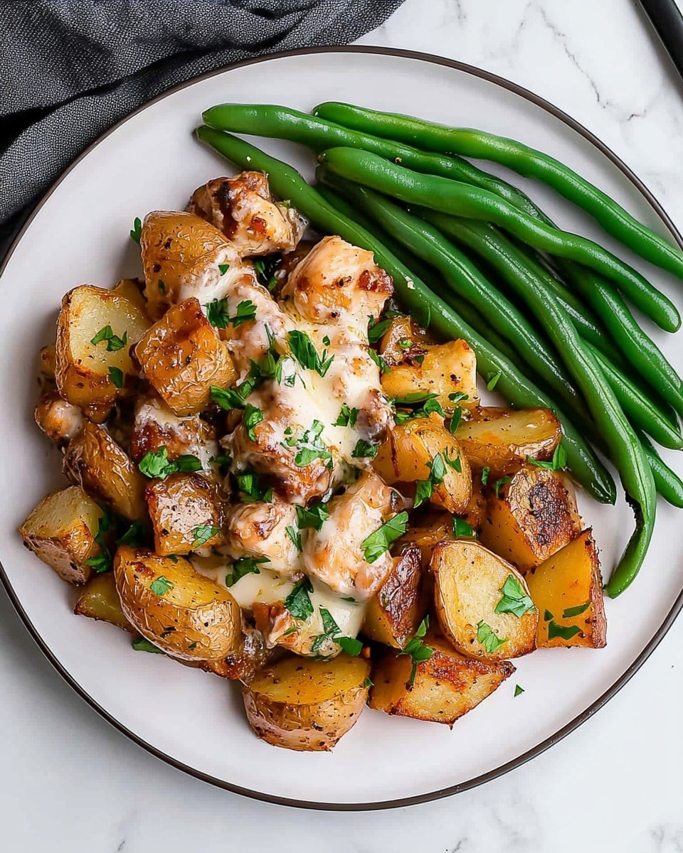Garlic Parmesan Chicken and Potatoes Recipe - Recipe Image