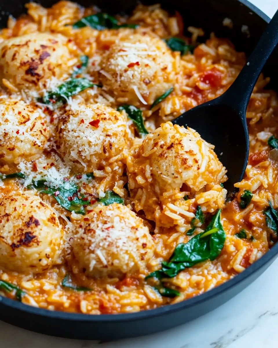 Creamy Chicken Meatballs with Risoni and Tomato Sauce Recipe - Recipe Image