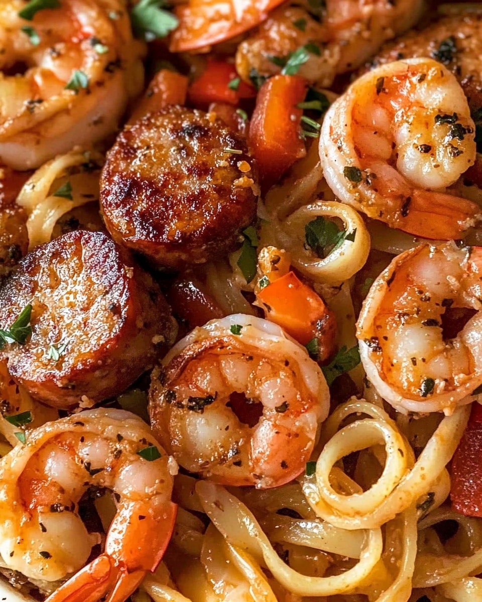 Creamy Cajun Shrimp Pasta with Sausage Recipe - Recipe Image
