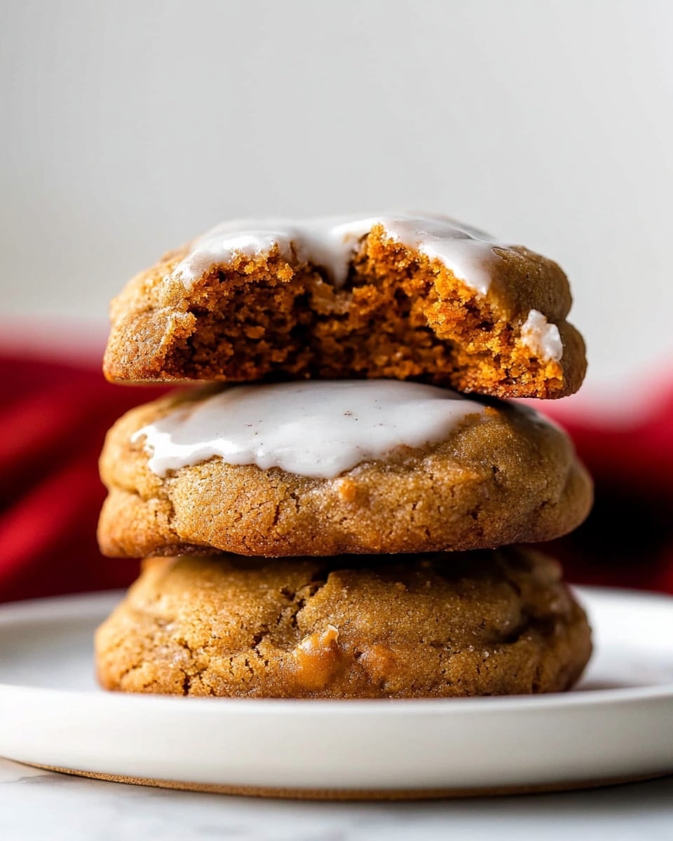Super Soft Pumpkin Cookies with Maple Cream Cheese Icing Recipe - Recipe Image
