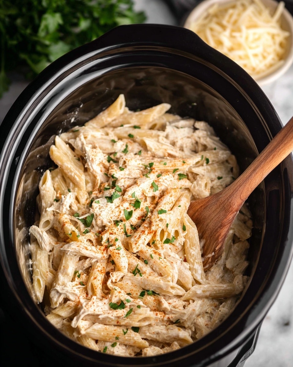 Crock Pot Creamy Cajun Chicken Pasta Recipe - Recipe Image