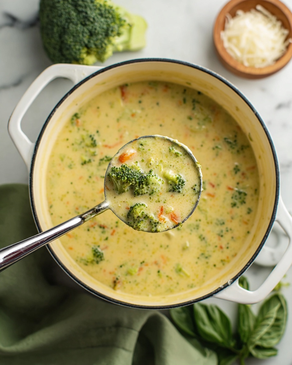 High Protein Broccoli Cheddar Soup Recipe - Recipe Image