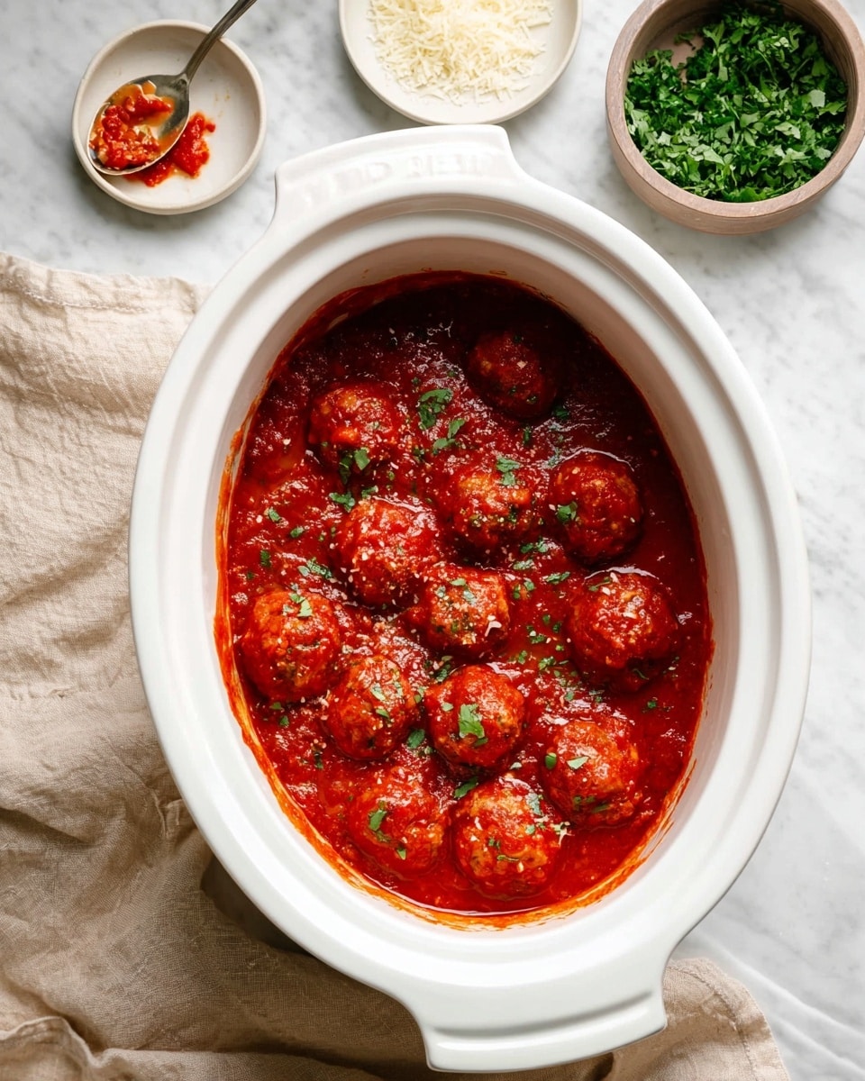 Slow Cooker Turkey Meatballs in Rich Tomato Sauce Recipe - Recipe Image