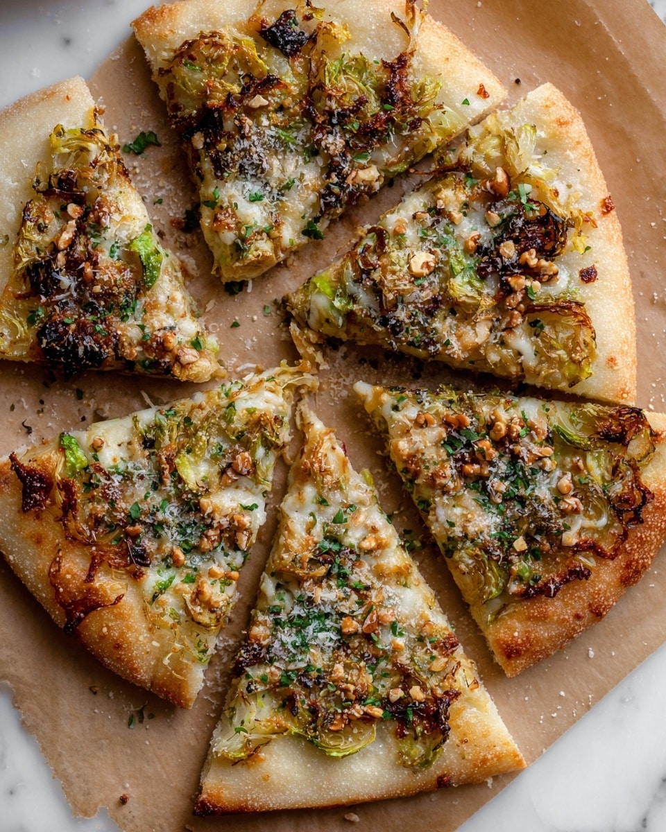 Brussels, Caramelized Onion, and Pistachio Pizza Recipe - Recipe Image