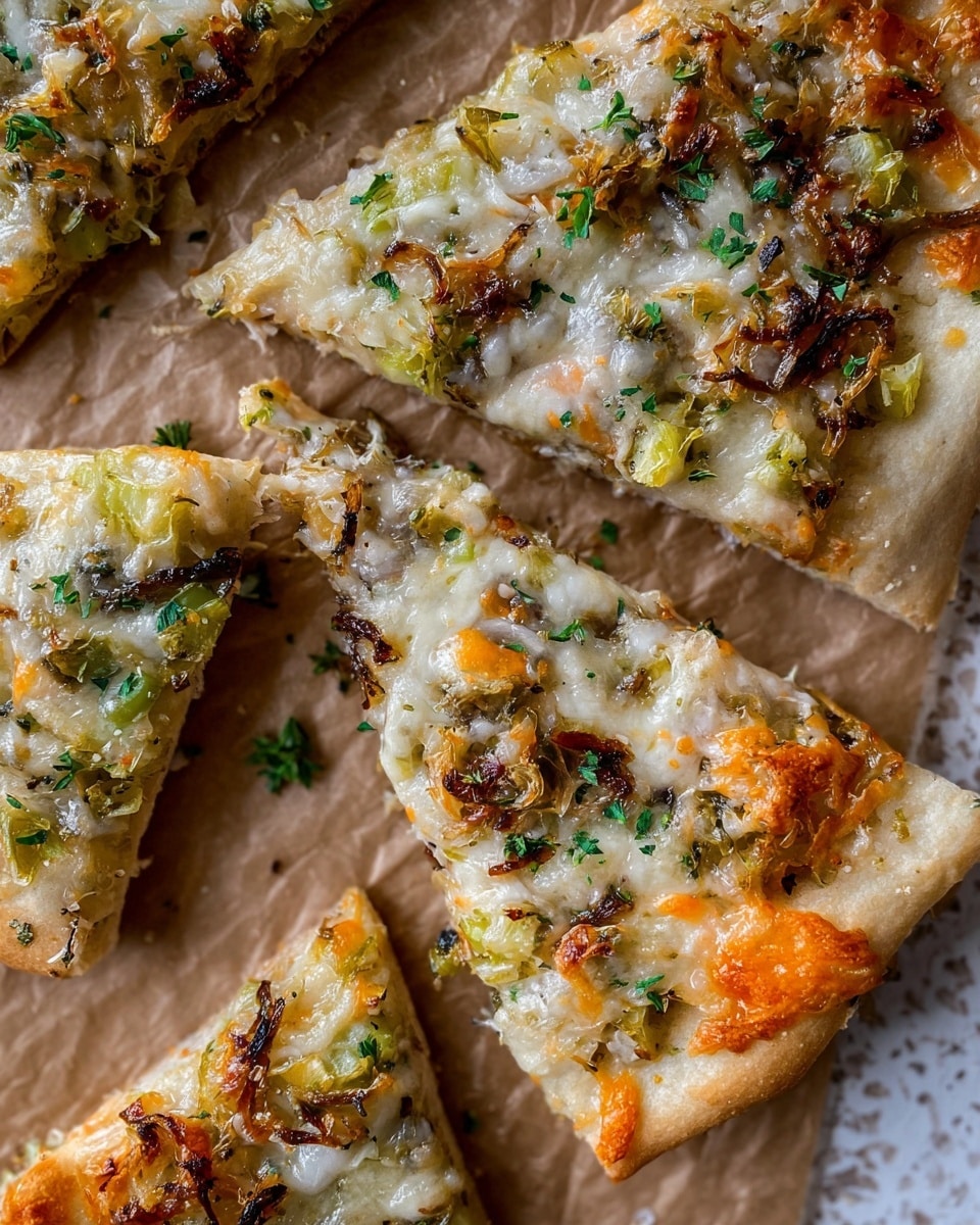 Brussels, Caramelized Onion, and Pistachio Pizza Recipe - Recipe Image