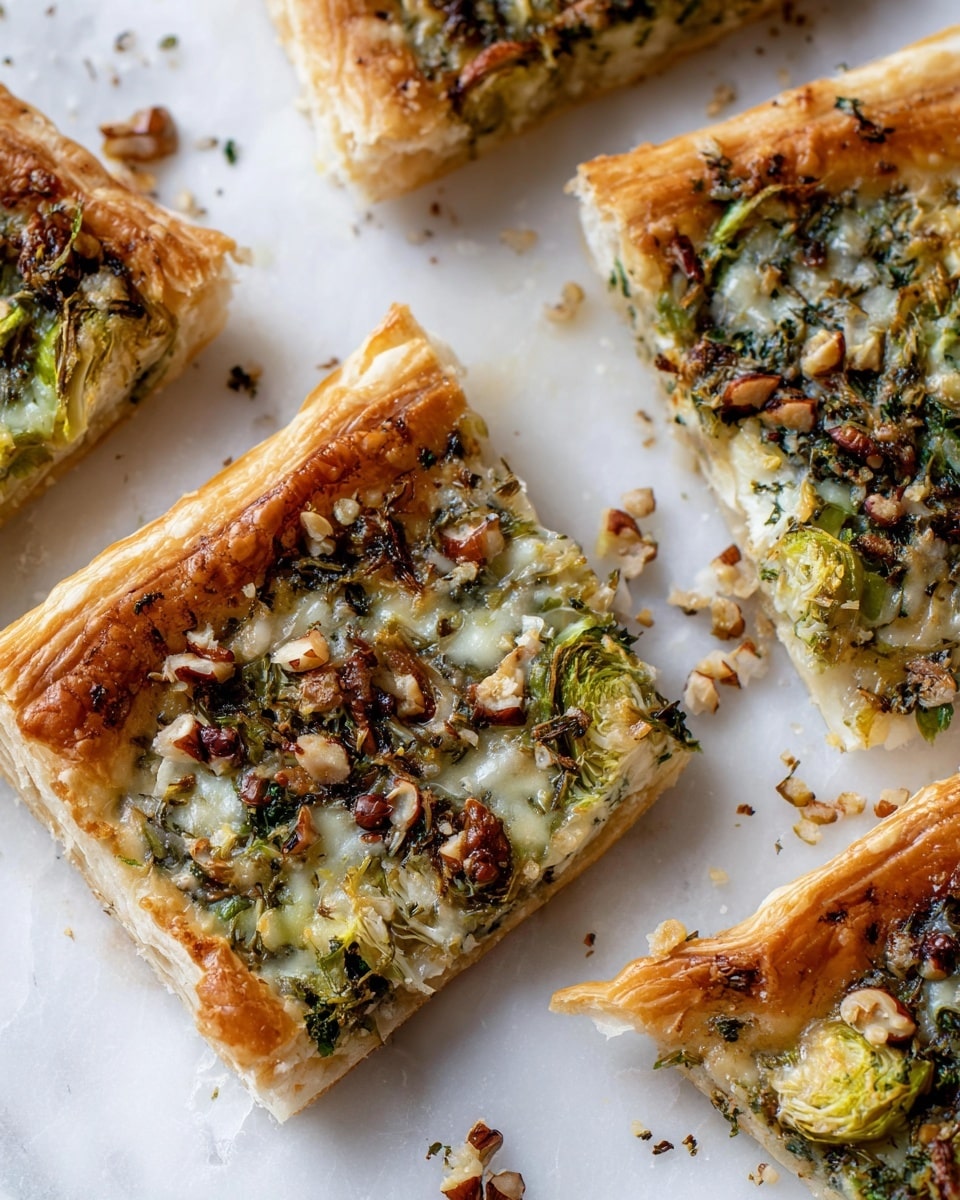 Brussels, Fontina, and Pistachio Tart Recipe - Recipe Image