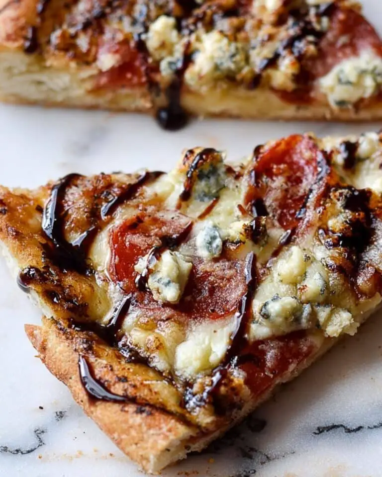 Caramelized Pear, Prosciutto + Blue Cheese Pizza Recipe
