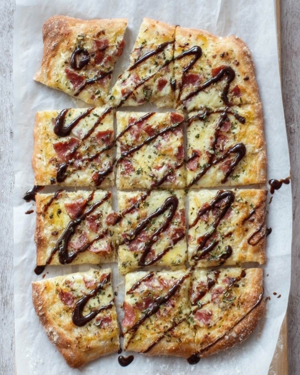 Caramelized Pear, Prosciutto + Blue Cheese Pizza Recipe - Recipe Image