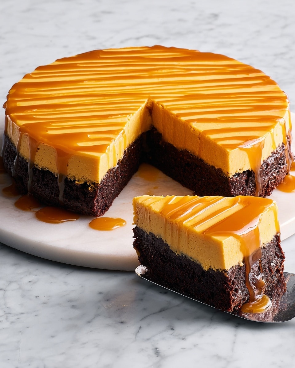 Brownie Bottom Pumpkin Cheesecake Recipe - Recipe Image