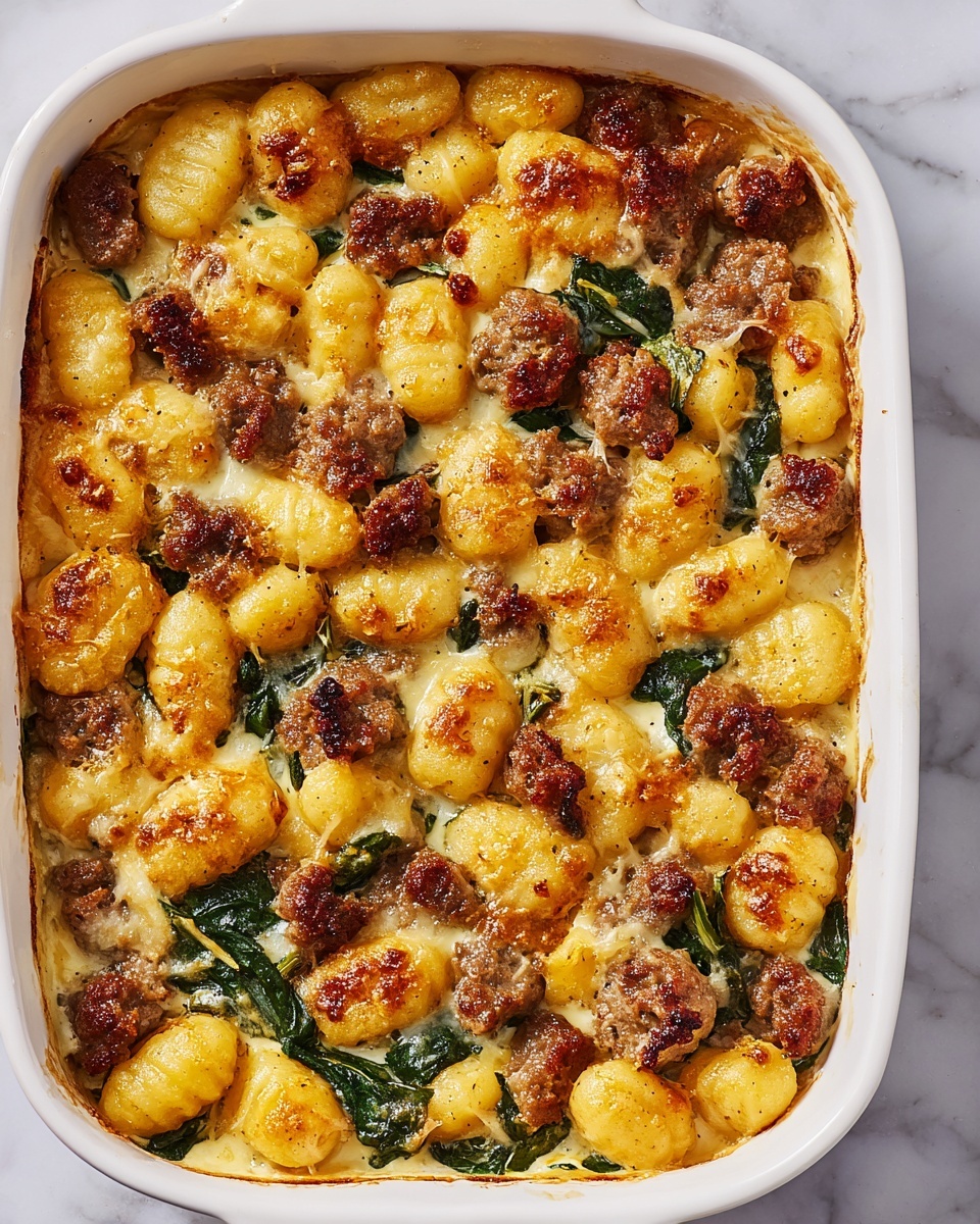 Gnocchi Stuffing with Sausage, Sage, and Spinach Recipe - Recipe Image