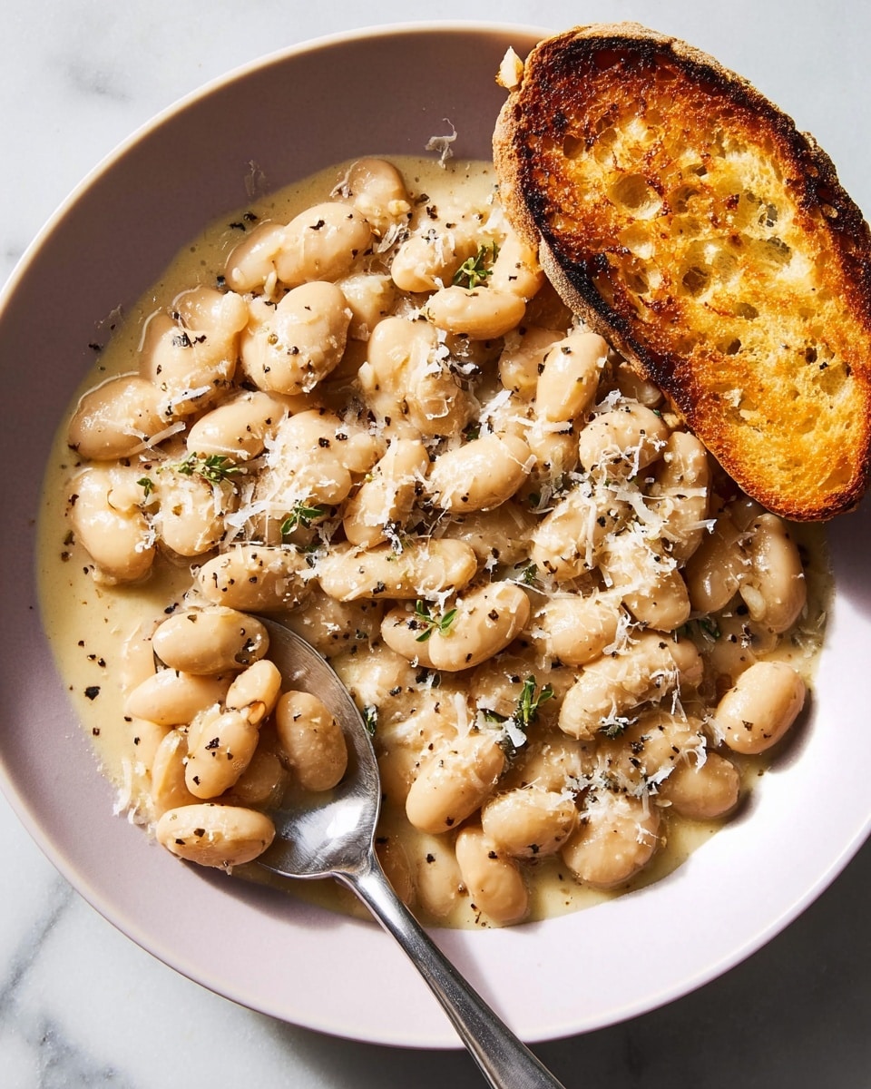 Cacio E Pepe White Beans Skillet Recipe - Recipe Image