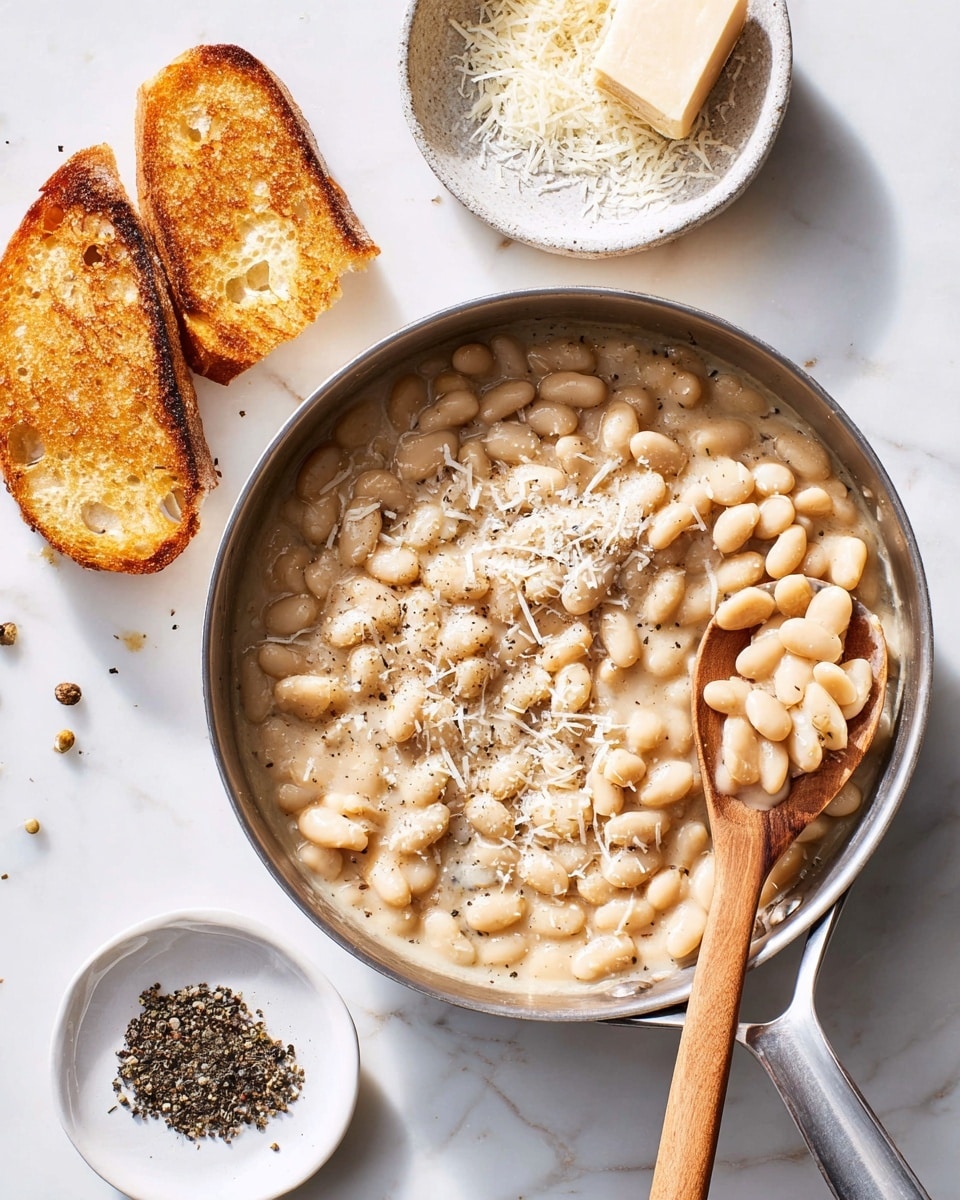Cacio E Pepe White Beans Skillet Recipe - Recipe Image