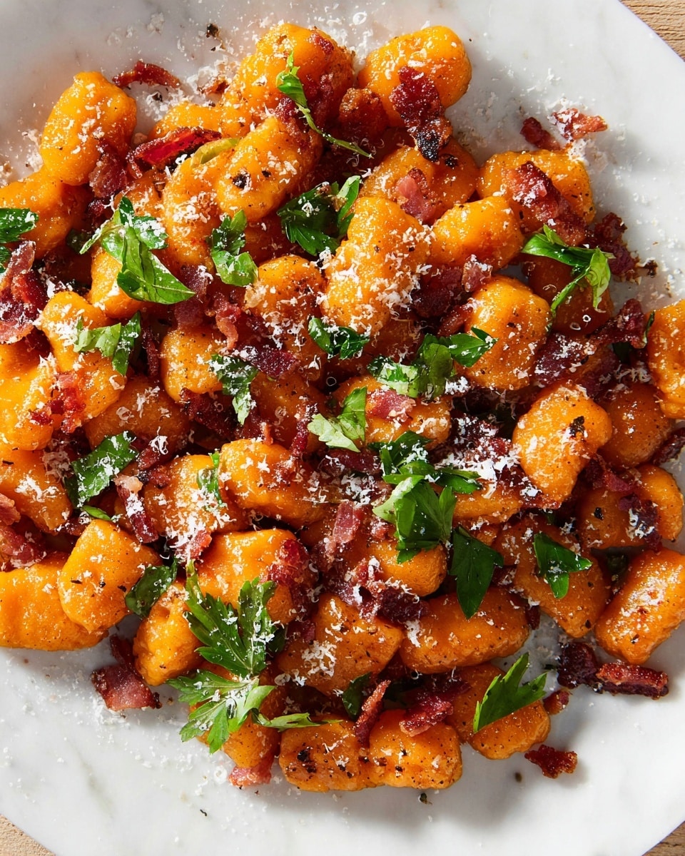 Sweet Potato Gnocchi with Maple Bacon Sauce Recipe - Recipe Image