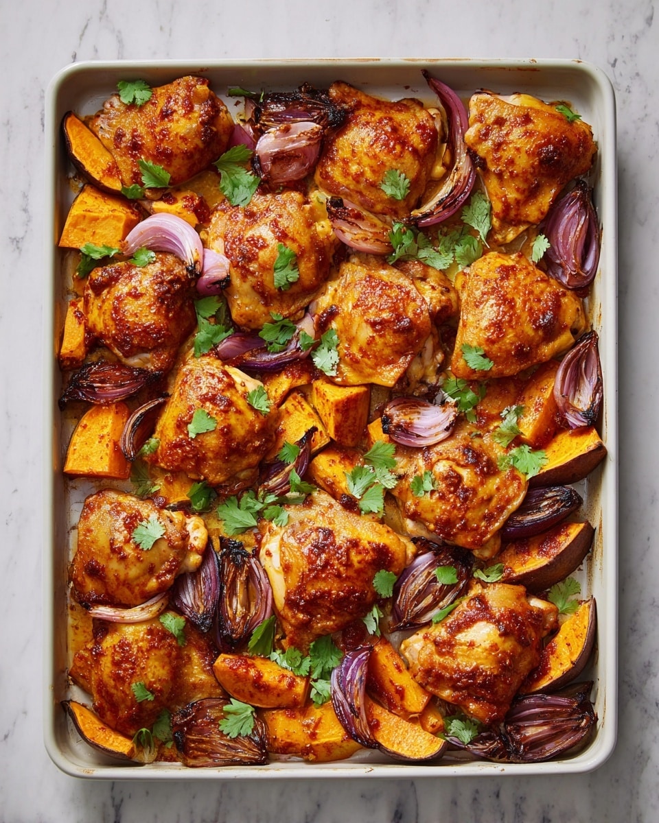 Sheet-Pan Harissa Chicken & Sweet Potatoes Recipe - Recipe Image