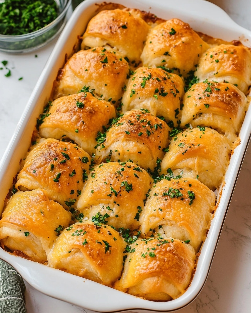 Cheesy Chicken Crescent Roll Bake Recipe - Recipe Image