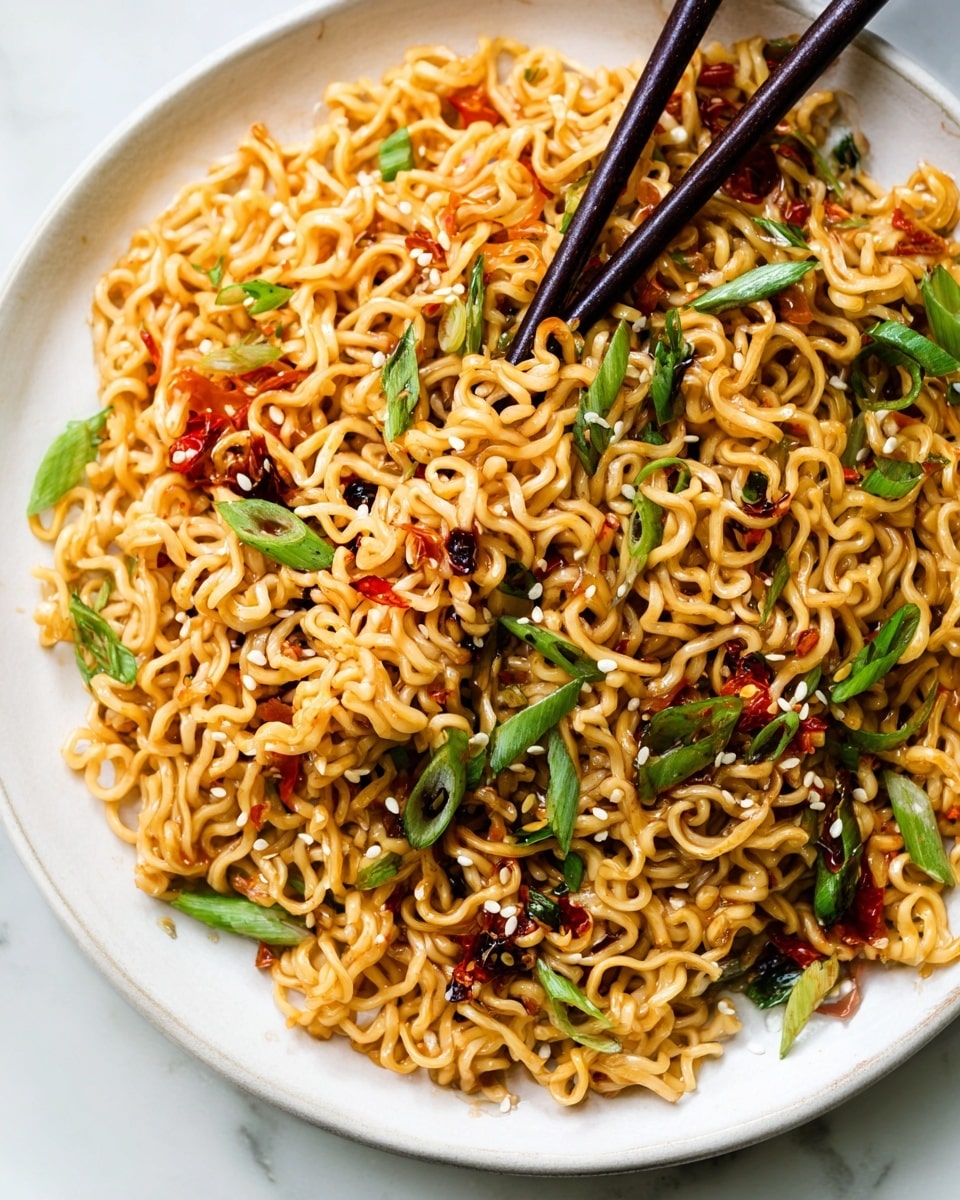 Sesame Garlic Ramen Noodles Recipe - Recipe Image