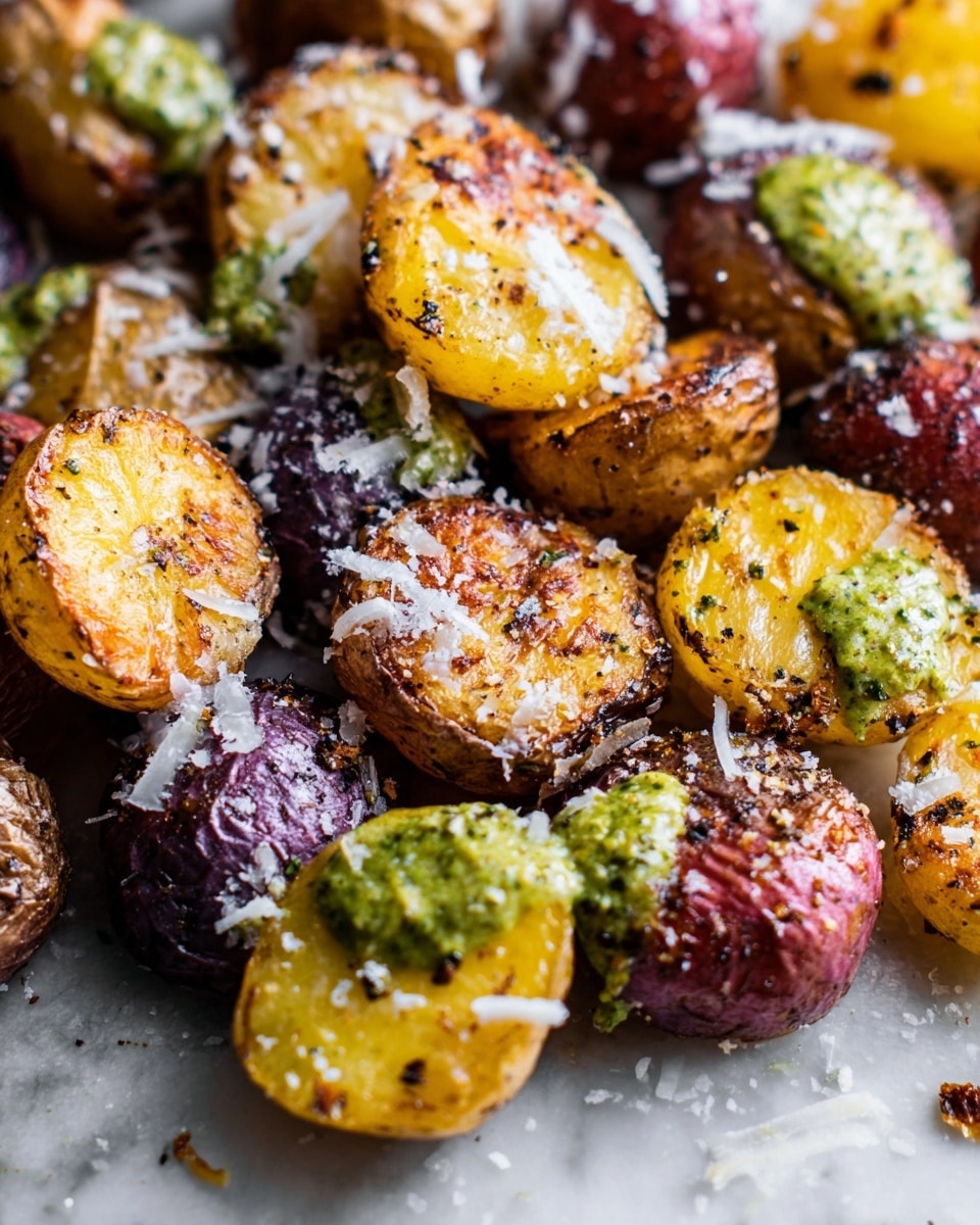 Parmesan Pesto Roasted Potatoes Recipe - Recipe Image