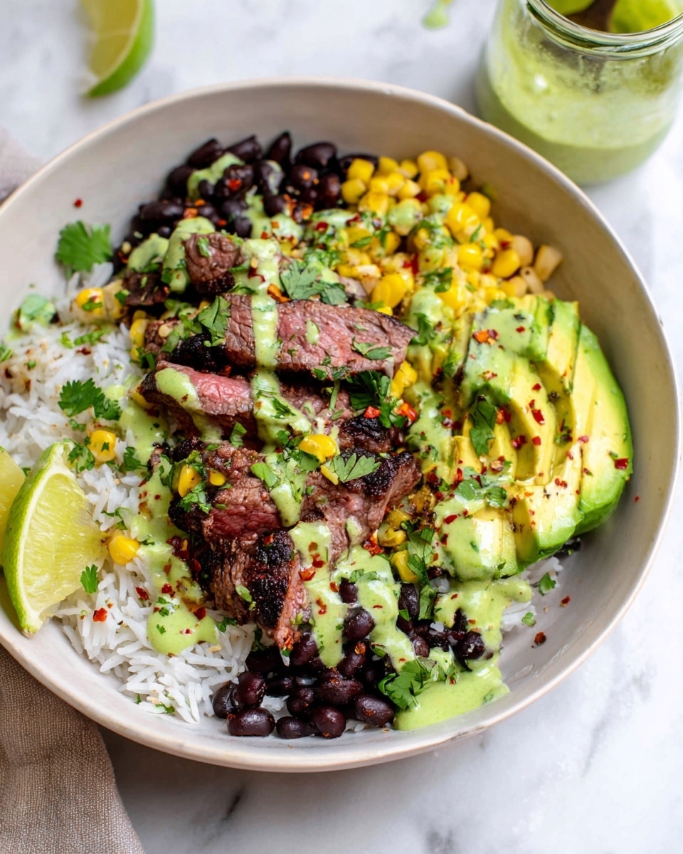 Cilantro Lime Steak and Rice Bowls Recipe - Recipe Image