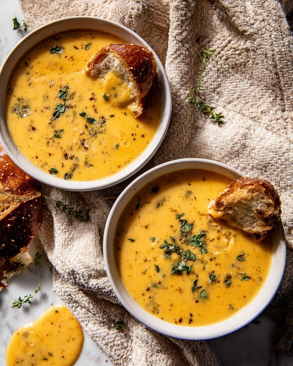 Brie and Cheddar Butternut Squash Beer Soup Recipe - Recipe Image