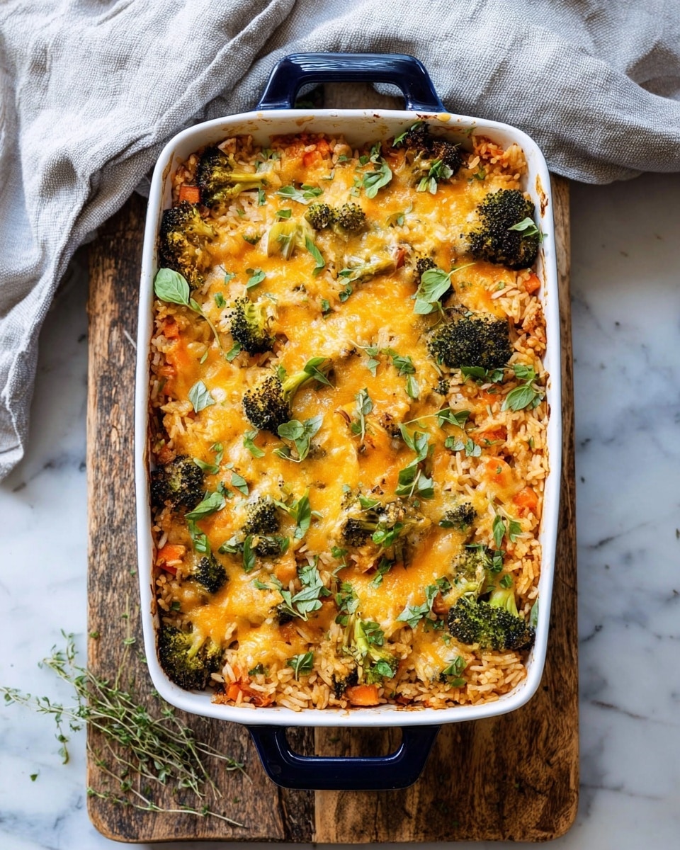 Broccoli Cheddar Chicken and Rice Casserole Recipe - Recipe Image