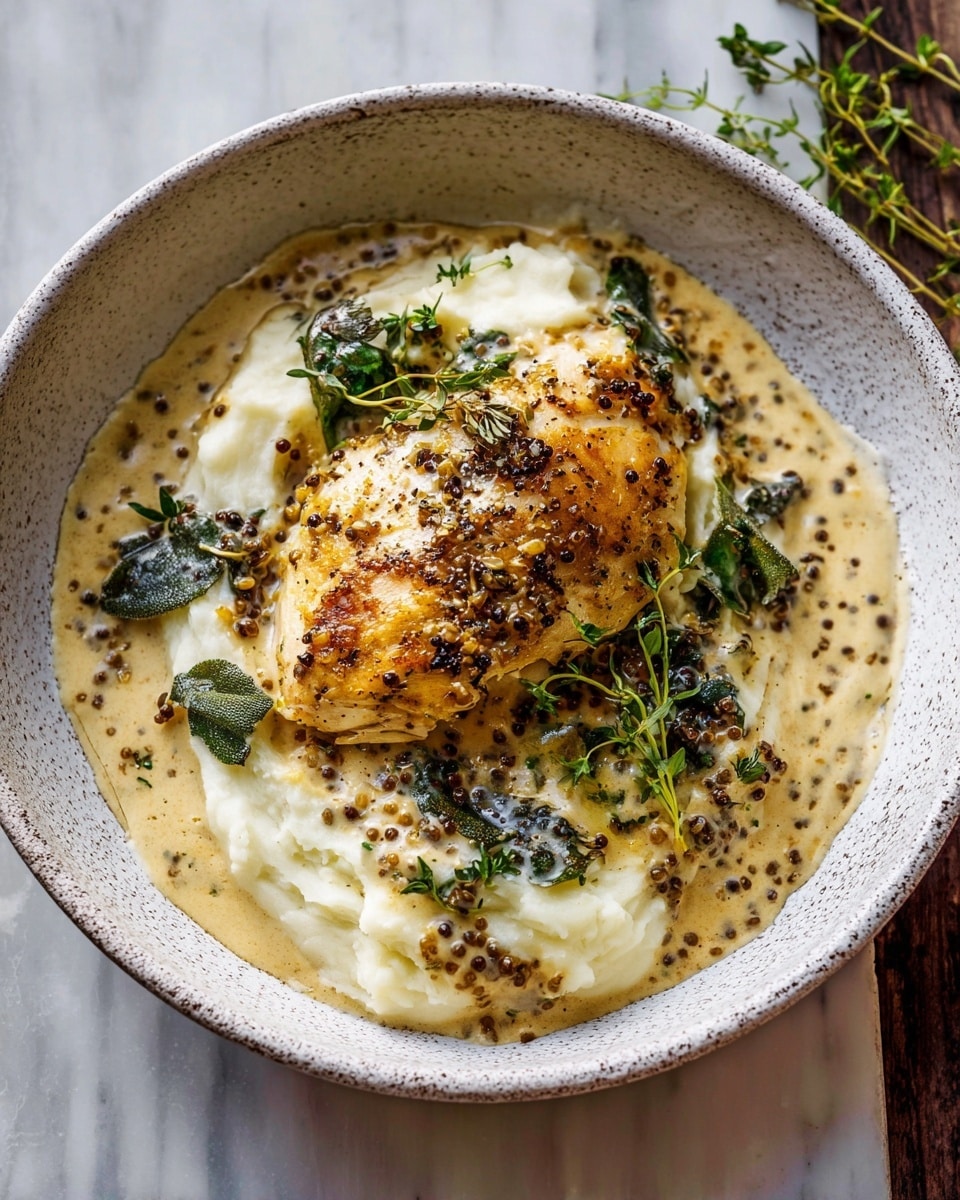 Slow Cooker French Wine and Mustard Chicken Recipe - Recipe Image