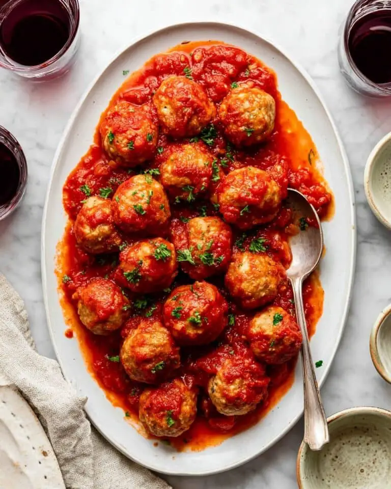 Slow Cooker Turkey Meatballs in Rich Tomato Sauce Recipe