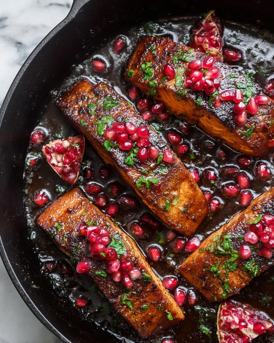 Sticky Pomegranate Salmon Recipe - Recipe Image