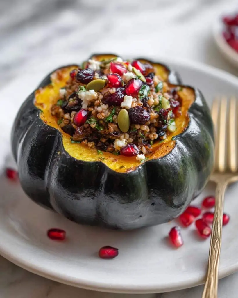 Cranberry and Goat Cheese Stuffed Acorn Squash Recipe
