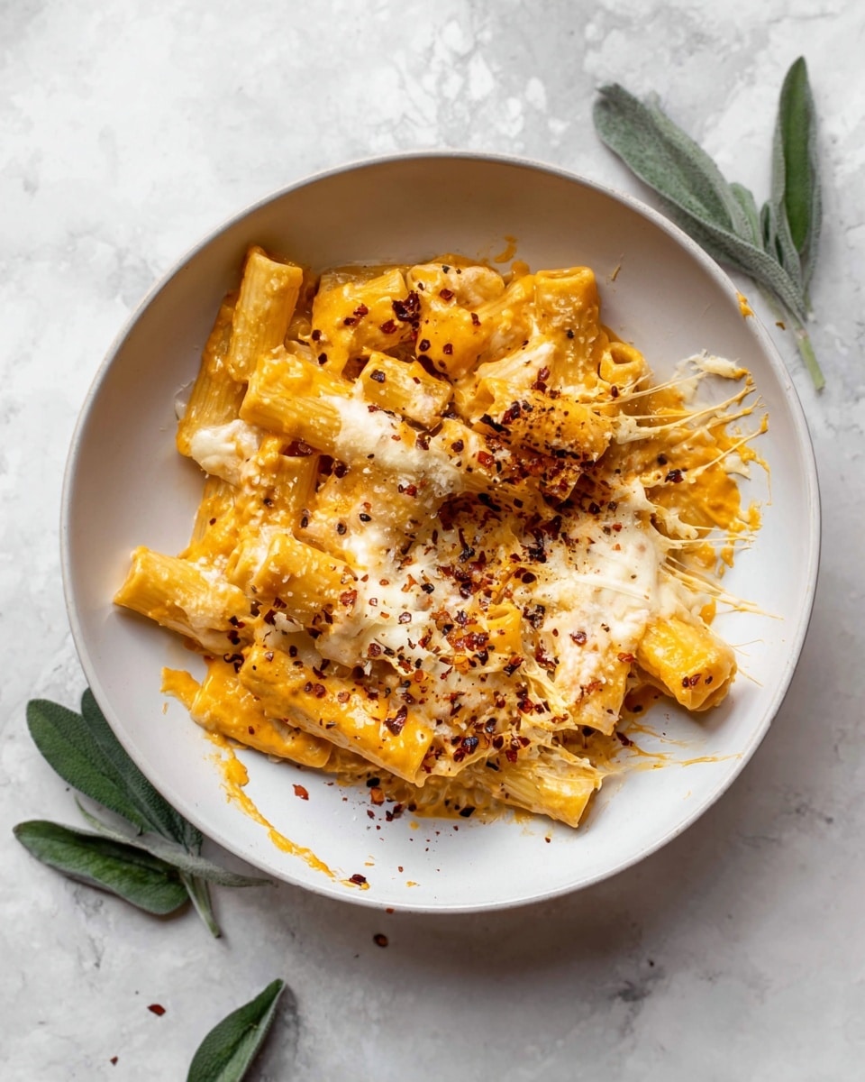 Pumpkin Burrata Baked Ziti Recipe - Recipe Image