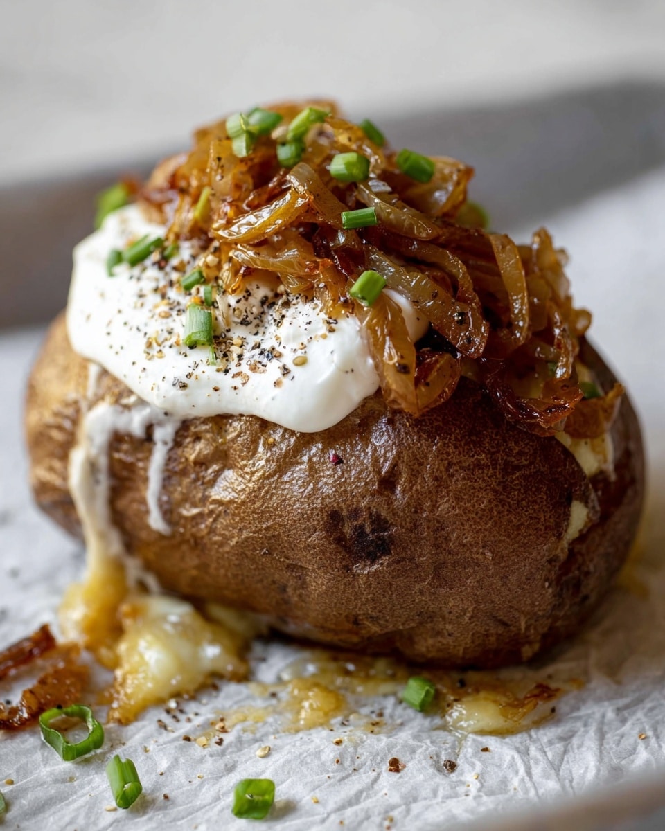 French Onion Stuffed Sweet Potatoes Recipe - Recipe Image