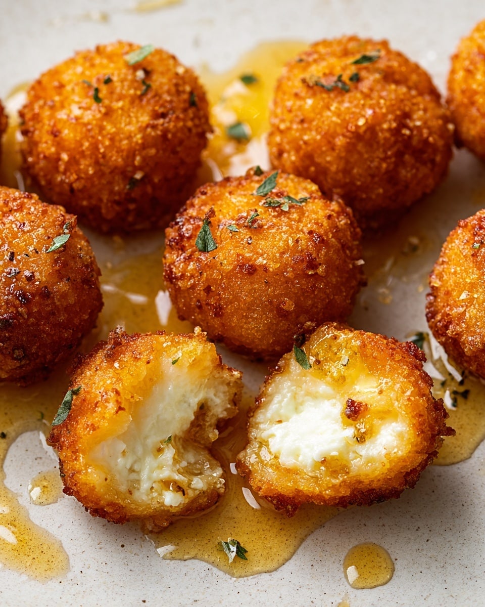 Crispy Fried Goat Cheese Bites with Honey and Fresh Thyme Recipe - Recipe Image