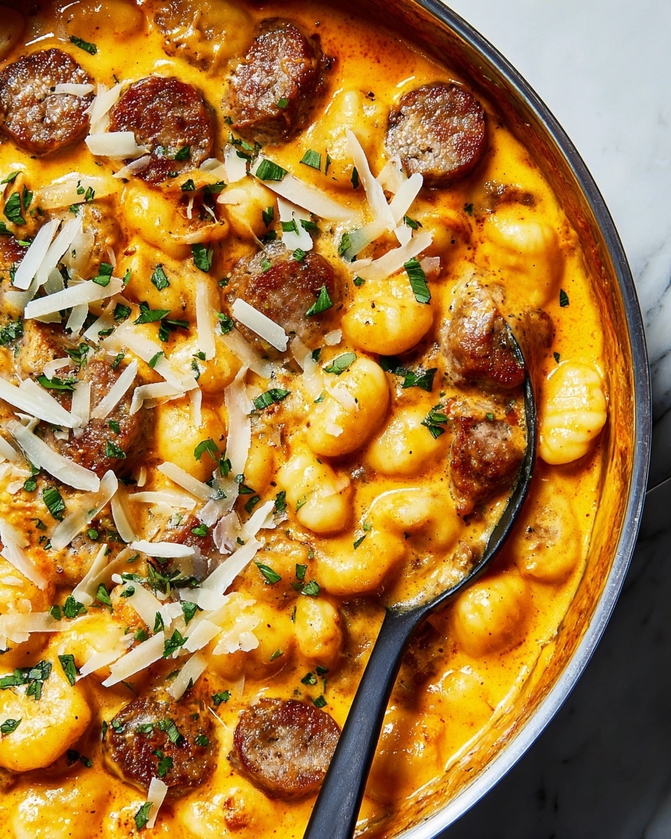 Creamy Pumpkin Gnocchi with Italian Sausage Recipe - Recipe Image