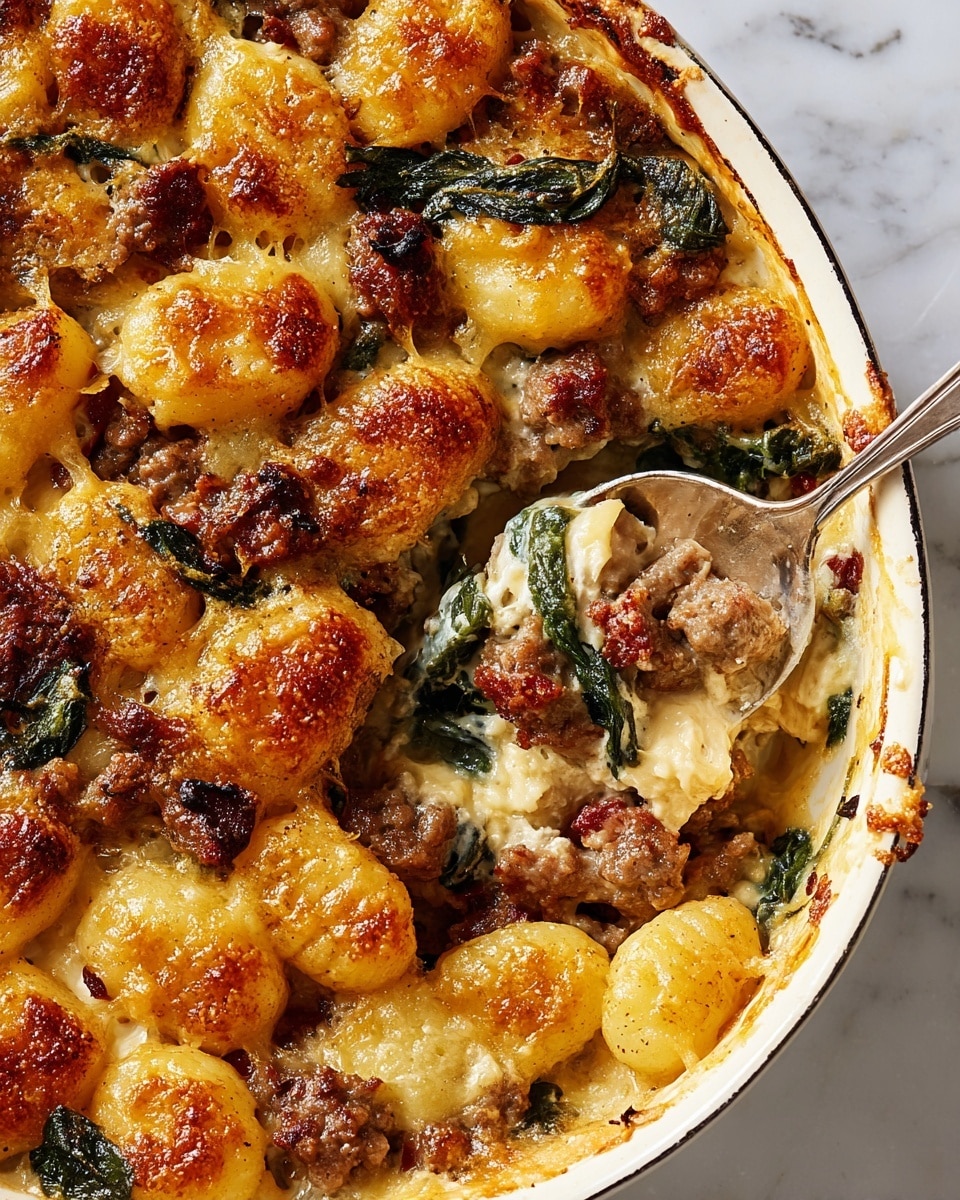Gnocchi Stuffing with Sausage, Sage, and Spinach Recipe - Recipe Image