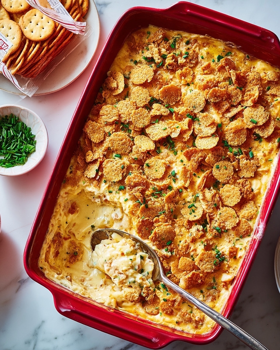 Ritz Cracker Chicken Casserole Recipe - Recipe Image