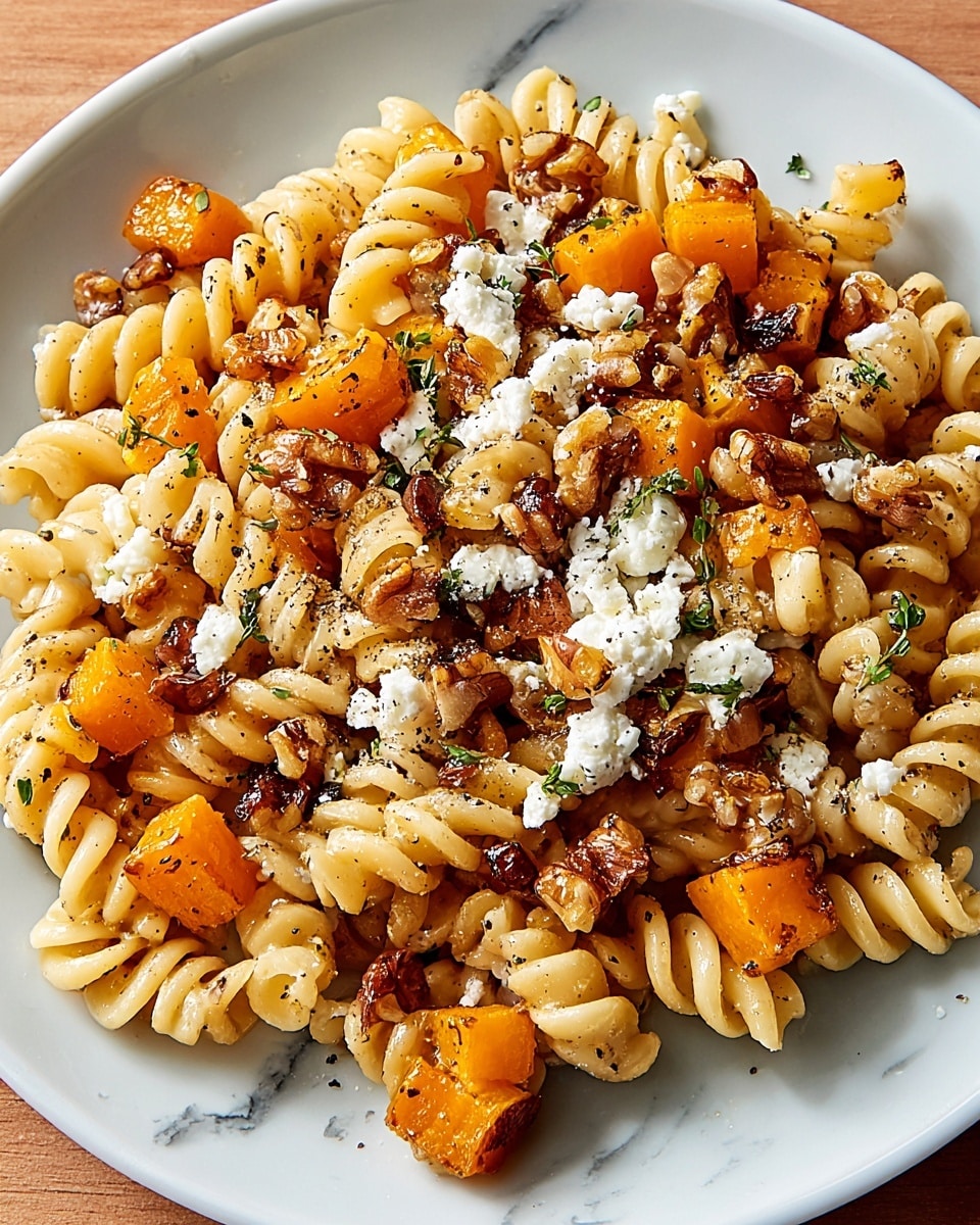 Roasted Butternut Squash Pasta with Gorgonzola and Walnuts Recipe - Recipe Image