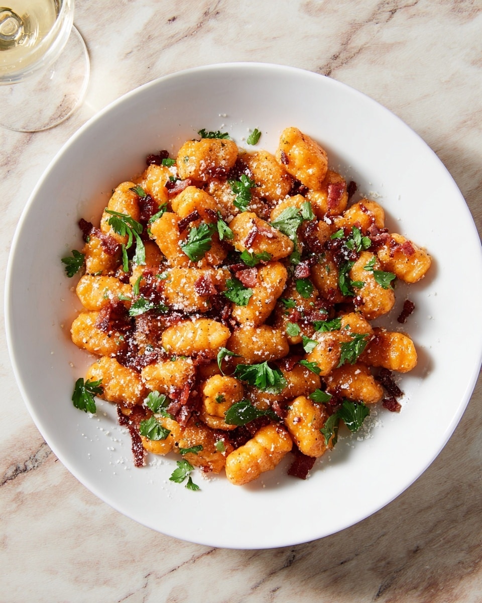 Sweet Potato Gnocchi with Maple Bacon Sauce Recipe - Recipe Image