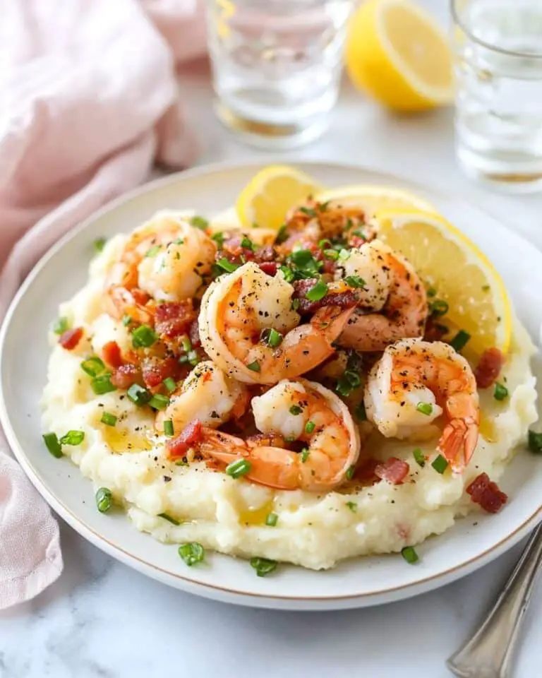 Low Carb Keto Shrimp and Cauliflower Grits Recipe