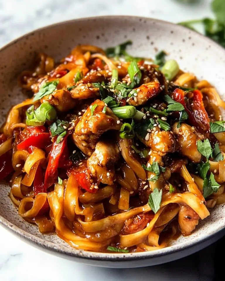 Crispy Garlic Chicken Drunken Noodles Recipe