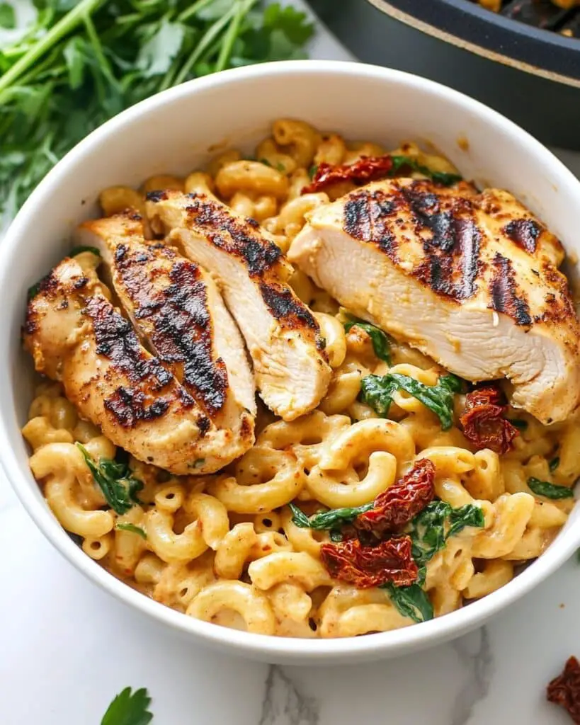 Tuscan Chicken Mac and Cheese Recipe