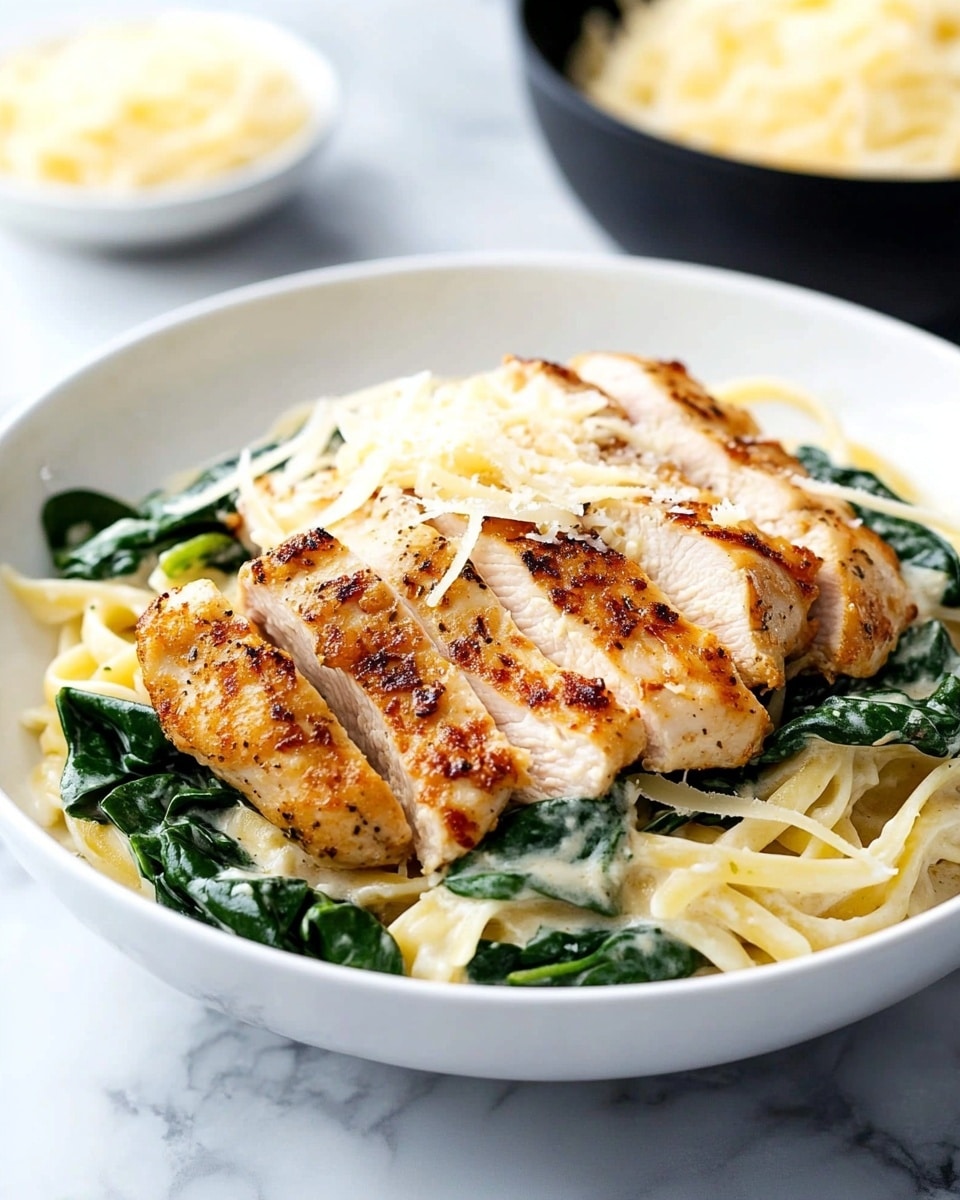 Creamy Chicken Florentine Pasta Recipe - Recipe Image