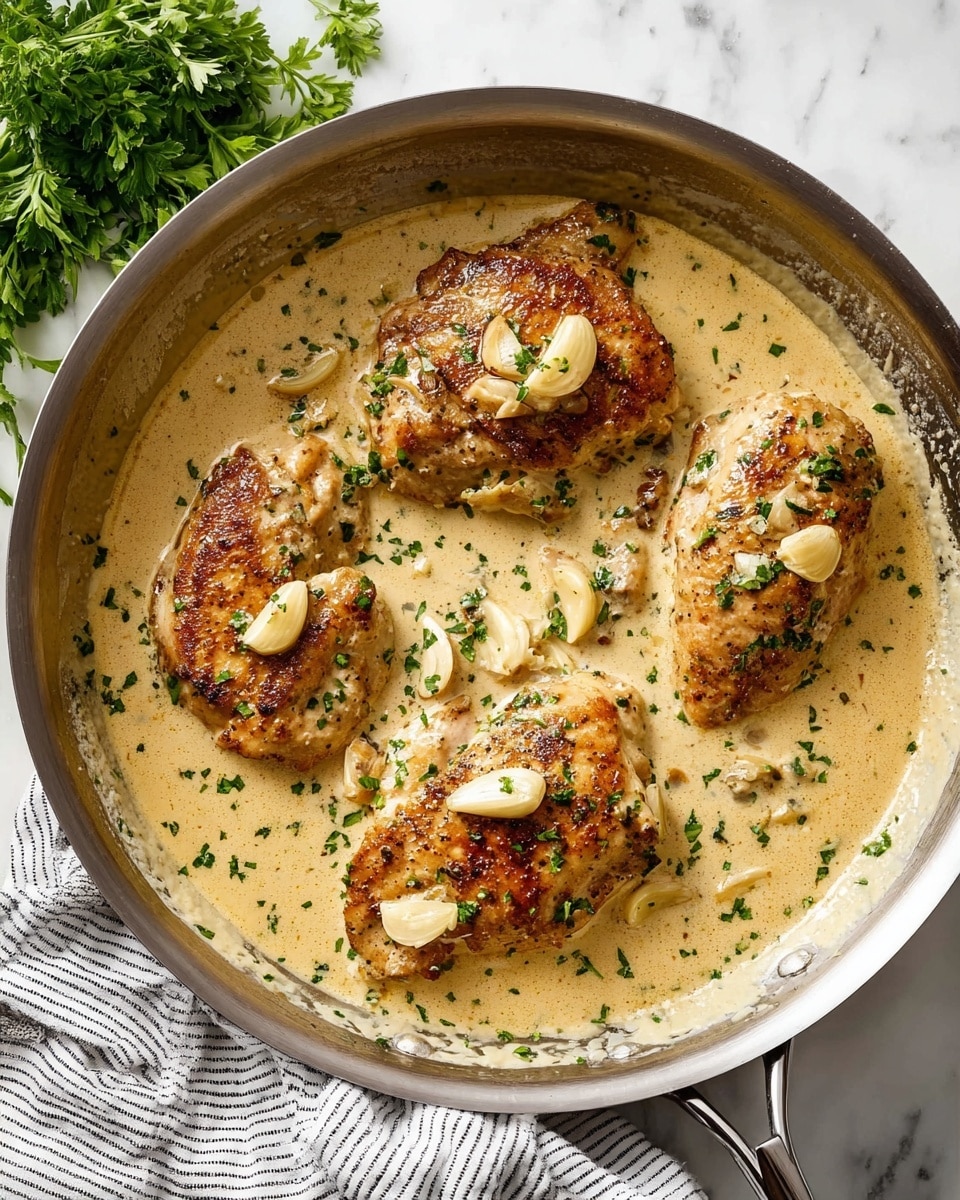Creamy Garlic Chicken Recipe - Recipe Image