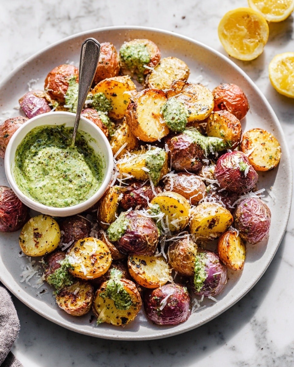 Parmesan Pesto Roasted Potatoes Recipe - Recipe Image
