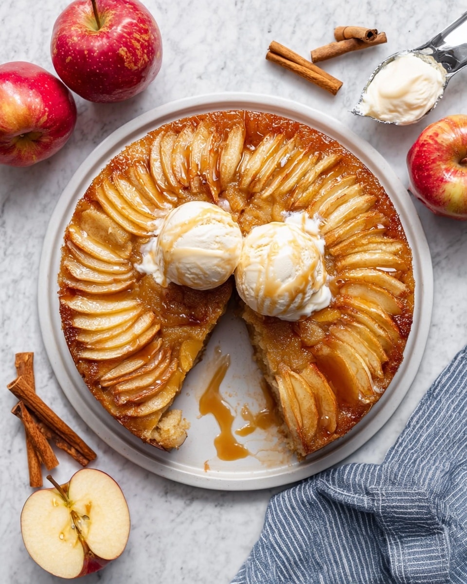 Apple Upside Down Cake Recipe - Recipe Image