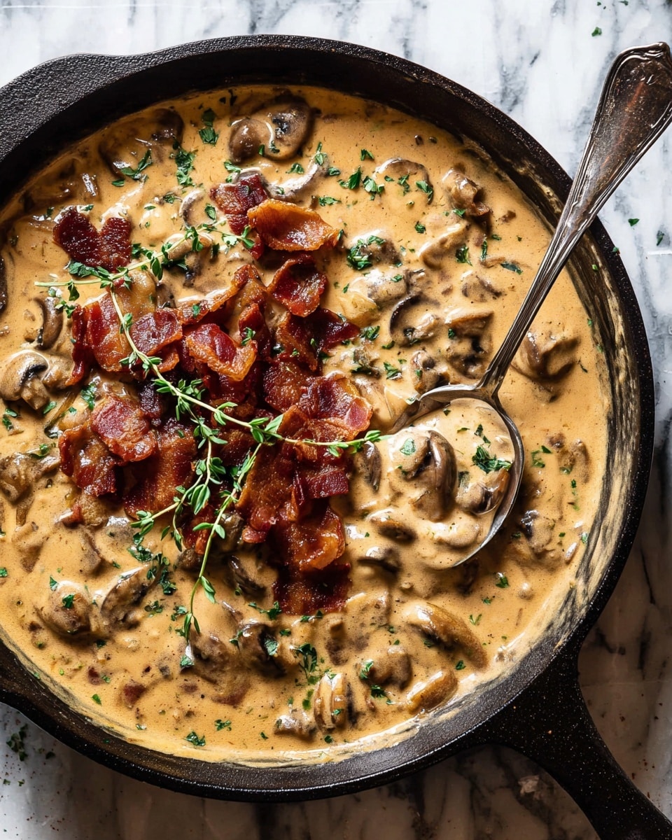 Smothered Chicken in Mushroom Wine Pan Sauce Recipe - Recipe Image