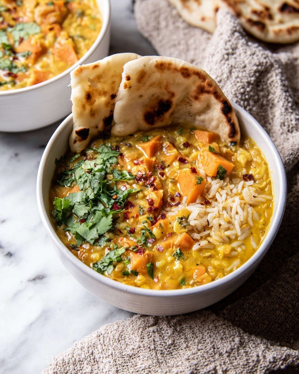 Coconut Sweet Potato Lentil Soup with Rice Recipe - Recipe Image
