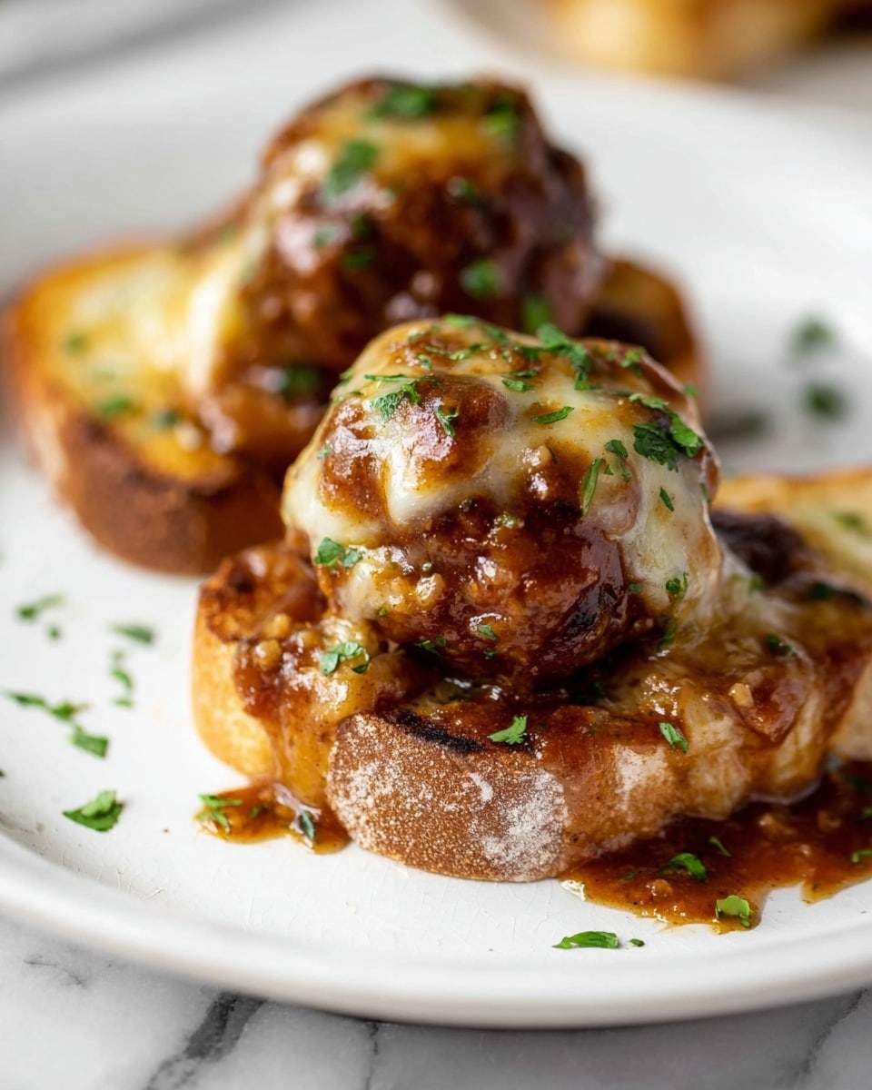 French Onion Turkey Meatballs Recipe - Recipe Image